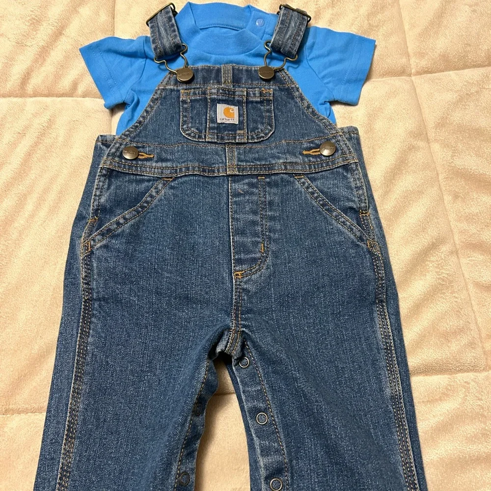 Carhartt Overalls And Onesie NWOT - Picture 1 of 10